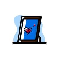 Imagen de amor objetivo conceptual icono diseño ilustración vectorial vector