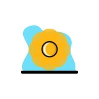 Conceptual Sunflower Gradient Vector Illustration Icon Design