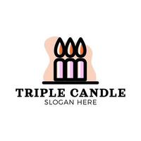 Candle Logo Conceptual Vector Illustration Design