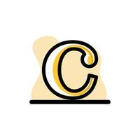 Conceptual Letter C Icon Vector Illustration Design