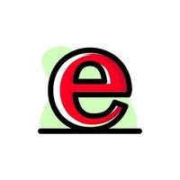 Lowercase Letter E Conceptual Icon Vector Illustration Design