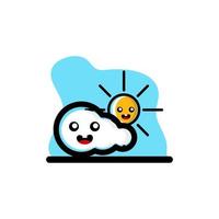 Cute Weather Character Conceptual Vector Illustration Design