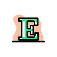 Letter E Conceptual Icon Vector Illustration Design