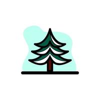 Pine Tree Concept Icon Vector Illustration Design