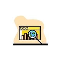 Dashboard Searching Icon Conceptual Vector Illustration Design