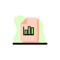 Column Graph Files Conceptual Vector Icon Illustration Design