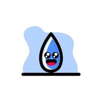 Water Drop Conceptual Cute Character Vector Illustration Design