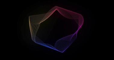 Abstract background with wavy color lines video