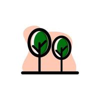 Cypress Tree Conceptual Icon Vector Illustration Design