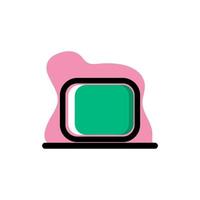 Rounded Rectangle Tool Icon Conceptual Vector Illustration Design
