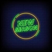 New Season Neon Signs Style Text Vector