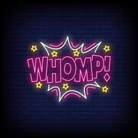 whomp Neon Signs Style Text Vector