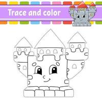 Trace and color - castle vector