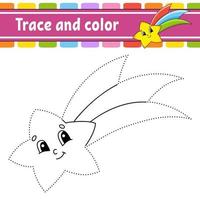 Trace and color - shooting star vector