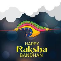 Ilustración vectorial de un fondo para el feliz festival indio raksha bandhan de hermanas y hermanos vector