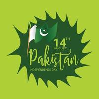 Vector illustration of a Background for Pakistan Independence Day