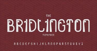 Vintage modern alphabet font vector