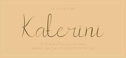 signature creative font alphabet fonts vector