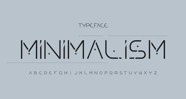 Elegant modern alphabet sans serif font vector