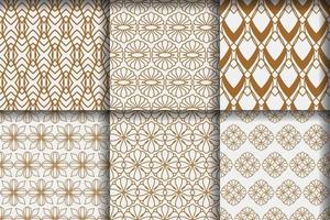 Set of Luxurious Seamless Pattern with Ornament vector