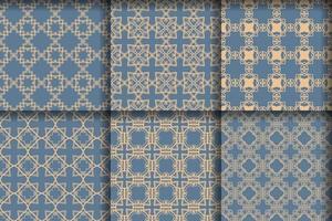 Set of Luxurious Seamless Pattern vector