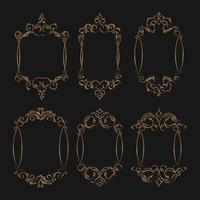 Set of Luxurious Frame with Golden Color vector