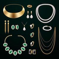 Jewelry Accessories Set Vector Illustration