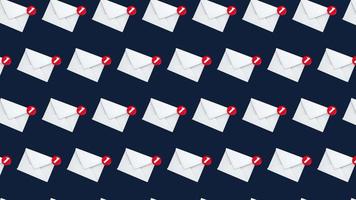 Mail Notification New Email Message in The Inbox Seamless Pattern 4k Motion Design Animation video