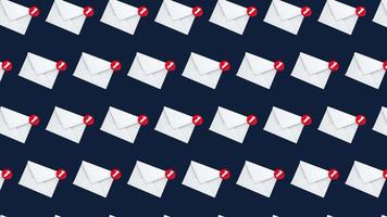Mail Notification New Email Message in The Inbox Seamless Pattern 4k Motion Design Animation video
