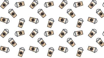 Blase Milch Tee Sommer trinken Kaffee oder Limonade minimale Bewegung Kunst nahtlose Muster 4k Motion Design Animation abstrakte 3D rendern Hintergrund schleifen Sequenz video