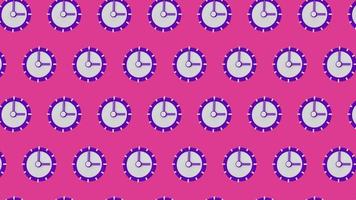 Analog clock time concept Minimal Motion art seamless pattern 4k motion design animation Abstract 3d render background Loopable sequence video