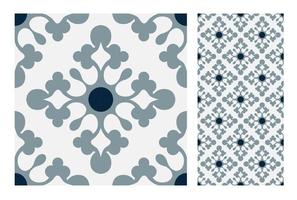 vintage tiles patterns antique seamless design vector