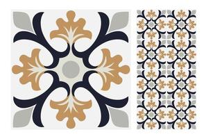 vintage tiles patterns antique seamless vector