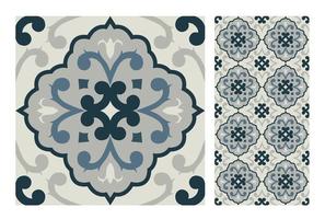 vintage tiles patterns antique seamless vector