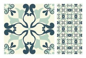 patrones de azulejos vintage antiguo sin costura vector