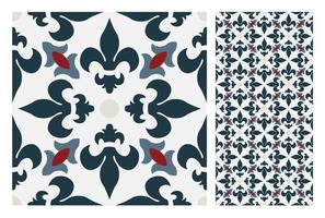 vintage tiles patterns antique seamless vector