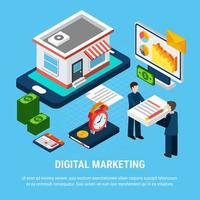 Ilustración de vector de concepto de marketing digital