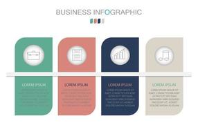 Infographic template in 4 steps Template for diagram graph presentation and chart vector