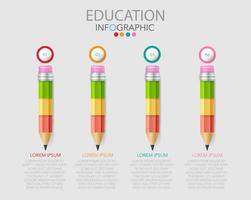 Infographic template in 4 steps Template for diagram graph presentation and chart vector