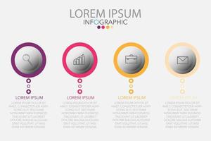 Infographic template in 4 steps Template for diagram graph presentation and chart vector