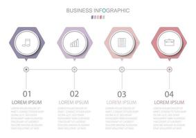 Infographic template in 4 steps Template for diagram graph presentation and chart vector