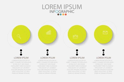 Infographic template in 4 steps Template for diagram graph presentation and chart vector