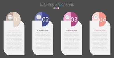 Infographic template in 4 steps Template for diagram graph presentation and chart vector