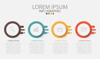 Infographic template in 4 steps Template for diagram graph presentation and chart vector