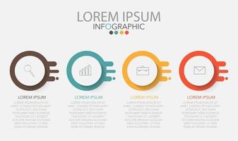 Infographic template in 4 steps Template for diagram graph presentation and chart vector