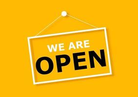 We are open sign vector