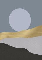 minimalistic Japanese themed landscape background vector