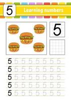 Learning numbers for kids five vector