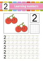 Learning numbers for kids two vector