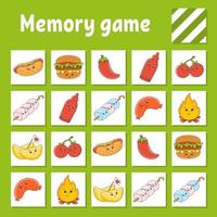 juego de memoria para niños vector